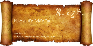 Muck Ádám névjegykártya